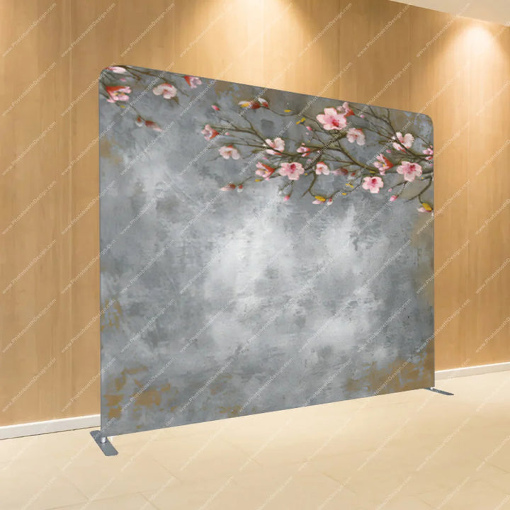 Concrete Floral Drizzle - Pillow Cover Backdrop Backdrops